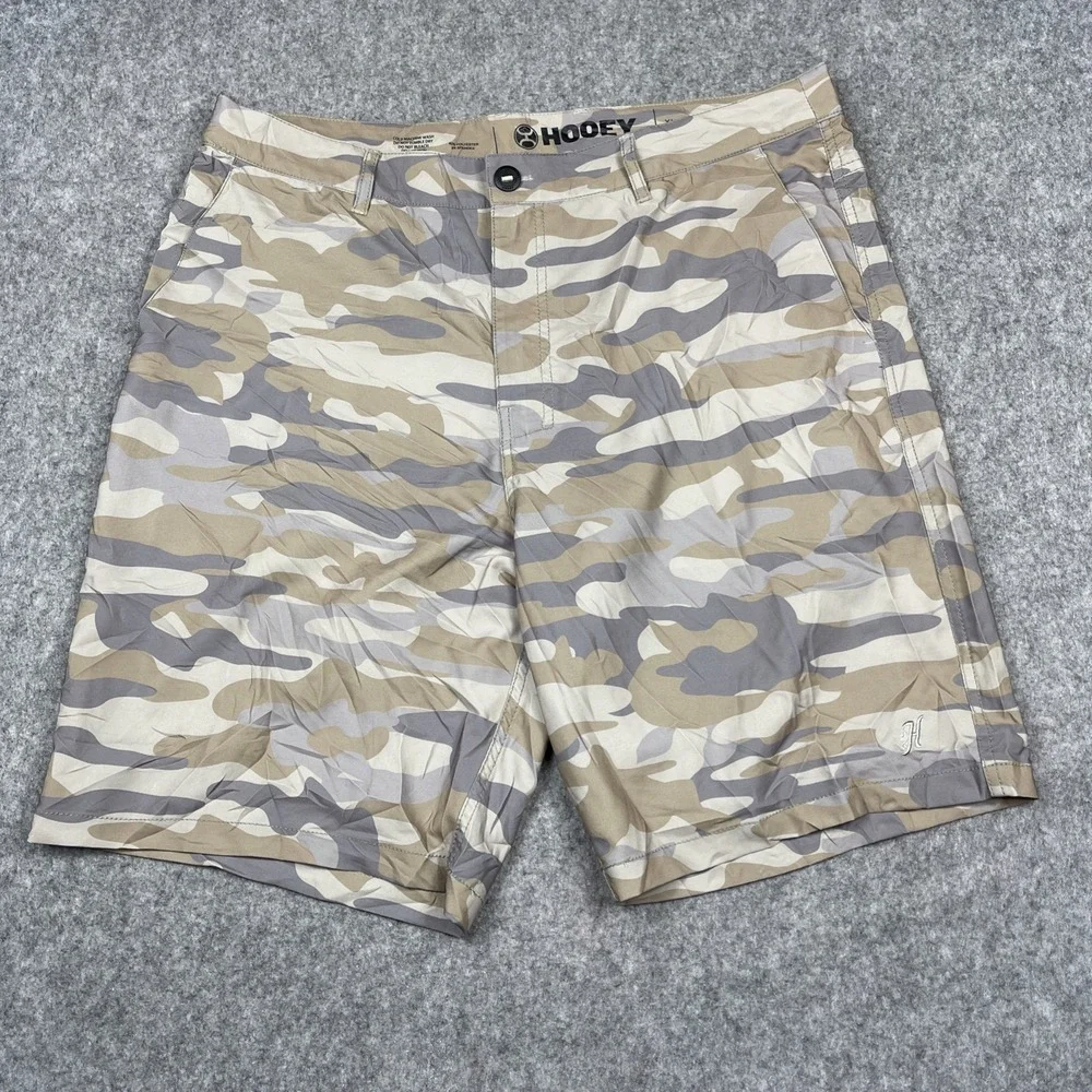 Hooey Shorts Mens XL Camo Stretch Lightweight Outdoor Hiking Western 9
